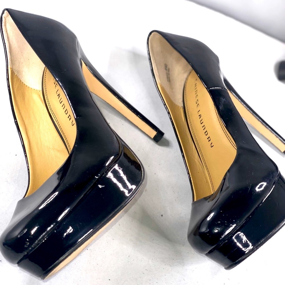 Chinese Laundry Black Patent Leather Heels